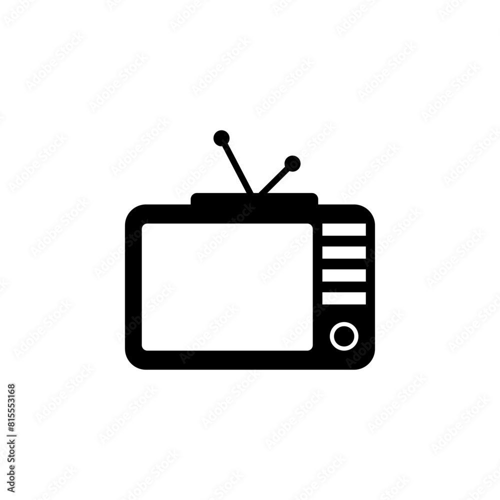 TV, Television flat vector icon. Simple solid symbol isolated on white background. TV, Television sign design template for web and mobile UI element TV, Television flat vector icon. Simple solid symbol isolated on white background. TV, Television sign design template for web and mobile UI element