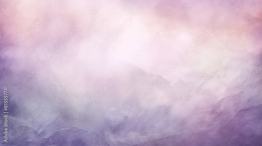 Obraz premium A Dreamy Digital Artwork of Mist-Enshrouded Mountains under a Pastel Sky