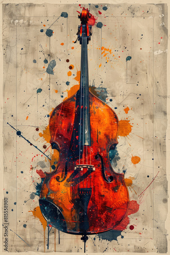 Melodic Symphony.A Watercolor Violin © Boyan Dimitrov