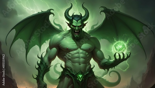 A demon of envy coveting the power and glory of t upscaled_4