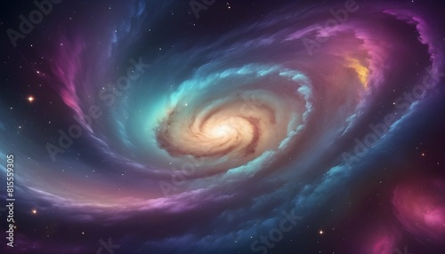 A galaxy background with swirling colors and cosmi upscaled_9