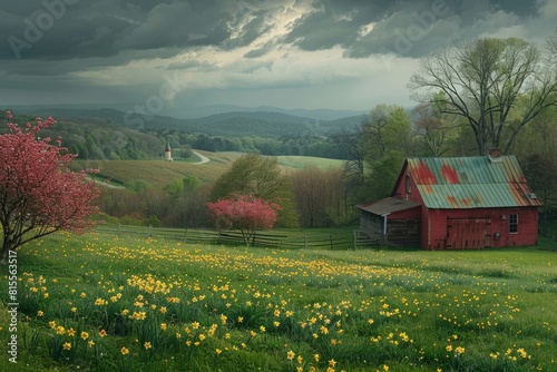 A Captivating Flowers Farm Scene