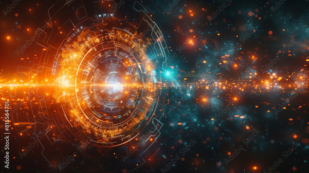 Obraz premium Clockwork Constellations: A Cosmic Expedition Through Time