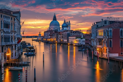 Colorful Evening Cityscape of Venice Italy © Tayyab Imtiaz