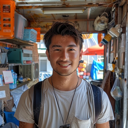 engineering student from Japan designing lowcost housing solutions for urban slums photo