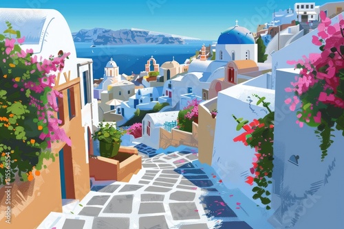 Santorini's Luminous Dawn