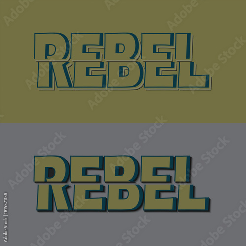 graffiti rebel slice word. Rebel font color. sticker vintage.