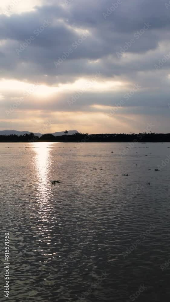 Panning Shot of Cloudy Sunset reflection on river, Portrait Mode 60fps Panning Shot of Cloudy Sunset reflection on river, Portrait Mode 60fps