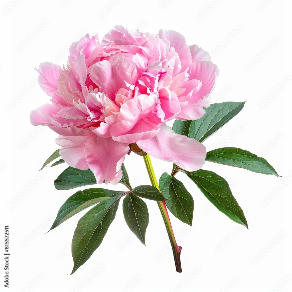 A photo of Peony , single object , Di-Cut PNG style , isolated on white background