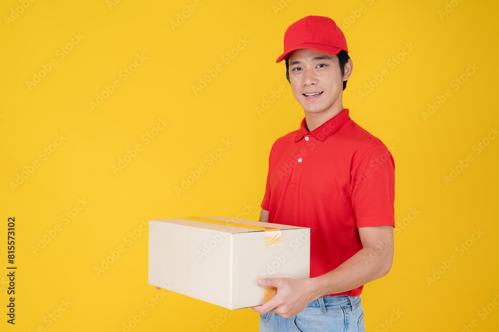 Delivery service professional holding a package Delivery service professional holding a package