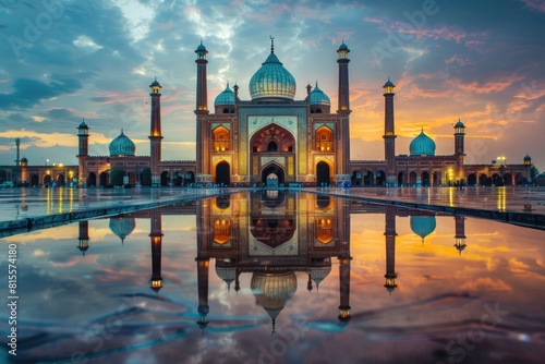 Majestic Badshahi Mosque in Lahore photo