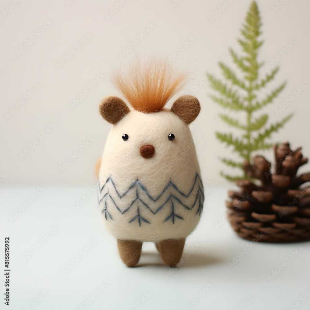 Christmas toys made of felted wool in Scandinavian style Christmas toys made of felted wool in Scandinavian style