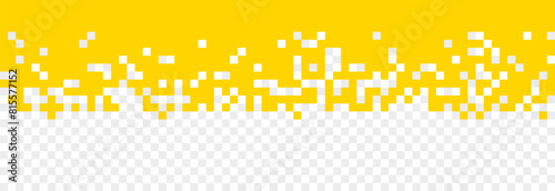 Vector pixel background png. Yellow pixel banner png. Banner for design.