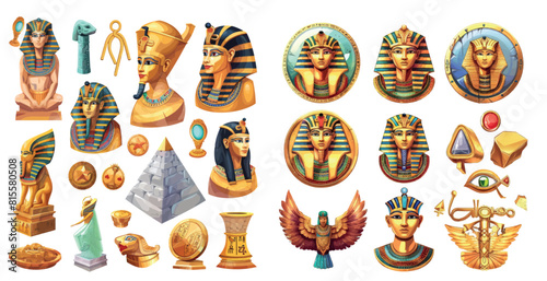 Game based on Egyptian symbols. Game frame. Slots. Relics of Anubis.  gold treasure.