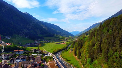St. Leonhard in Passeier - South Tyrol - Passeier Valley Aerial view photo