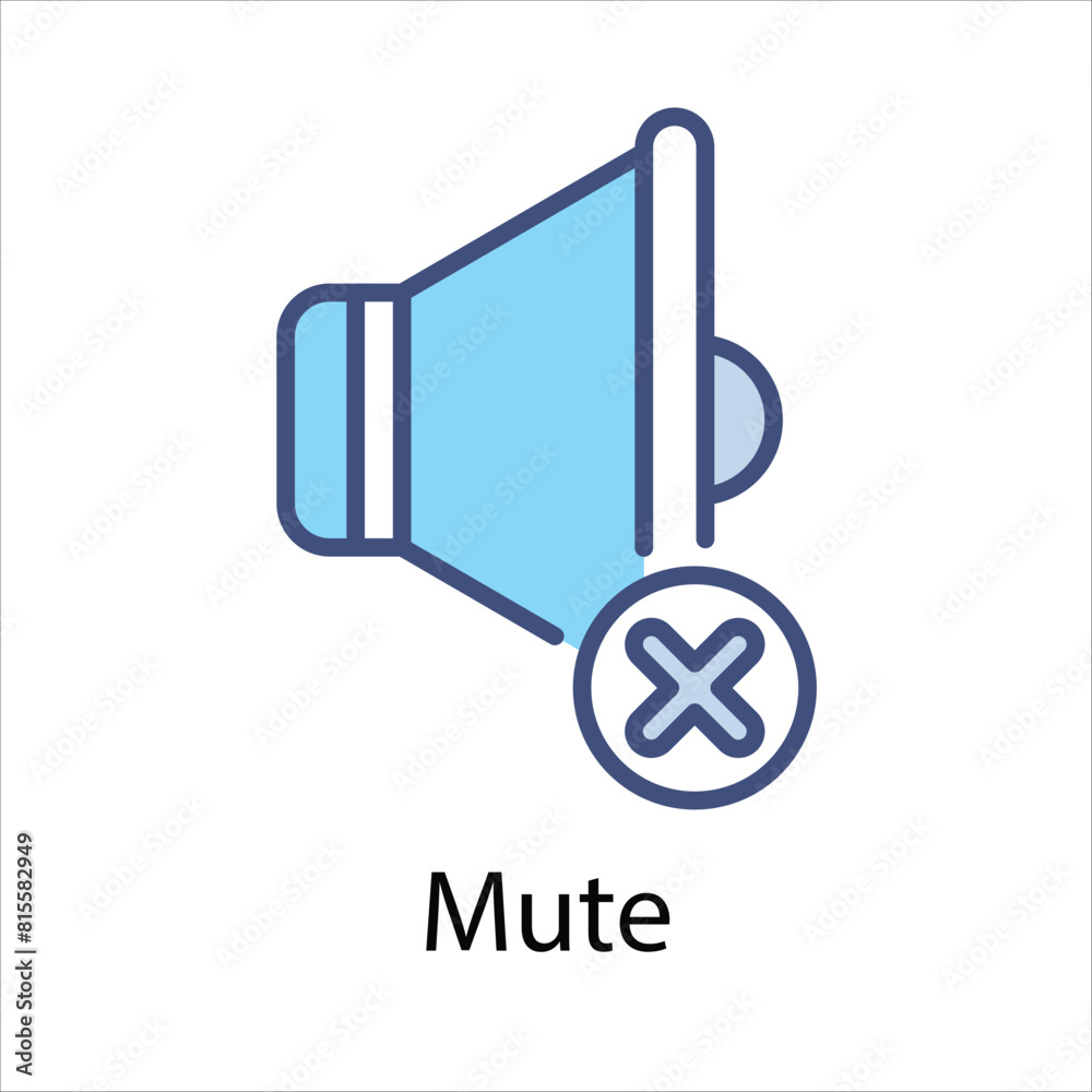 Mute Vector icon Mute Vector icon