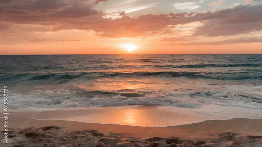 sunset on the beach