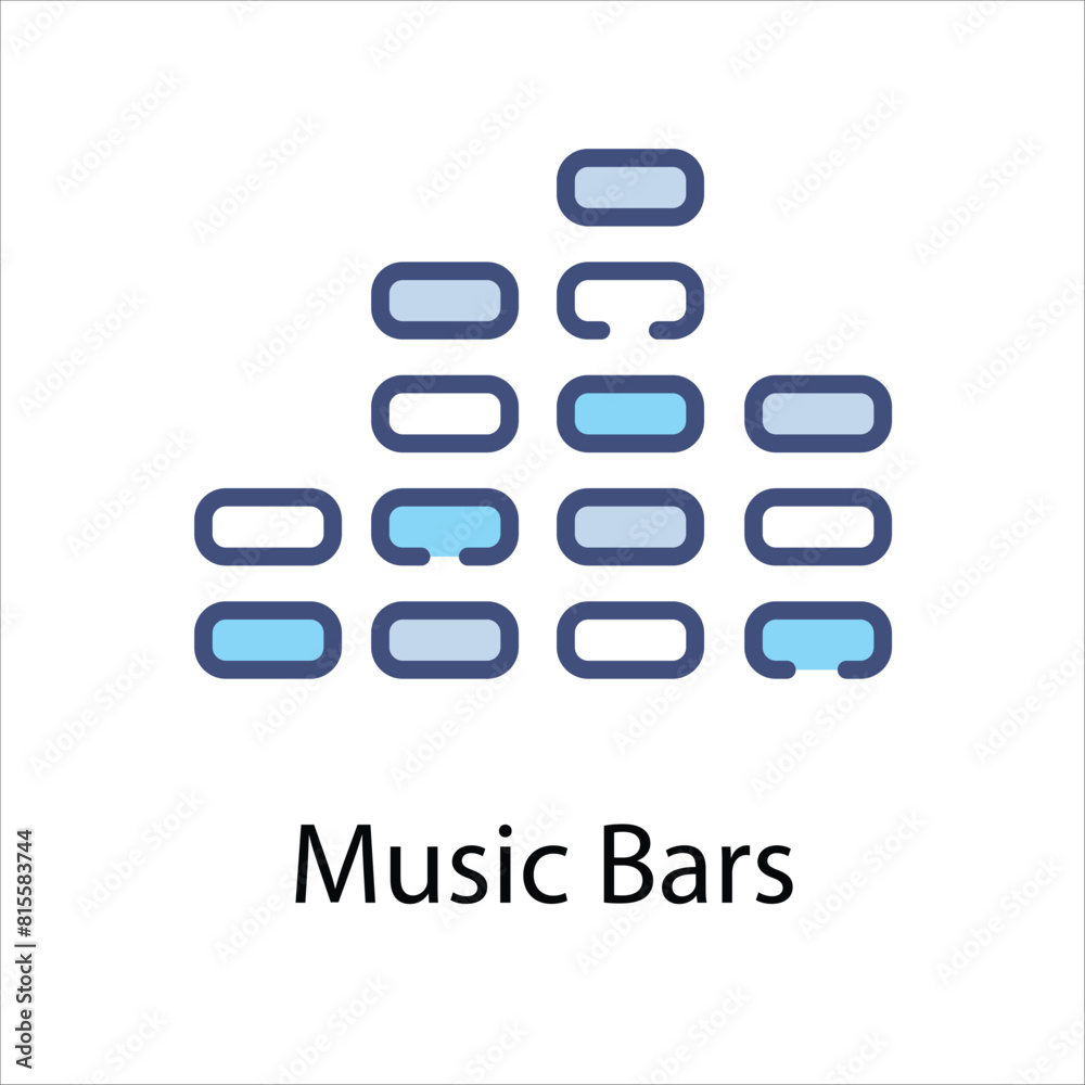 Music Bars Vector icon Music Bars Vector icon
