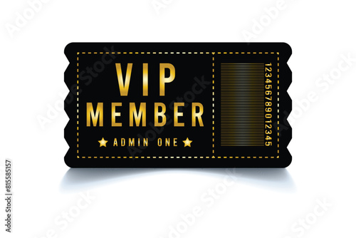 VIP pass template isolated on isolated background. Suitable for festival, cinema, theater, concert, casino, circus, event tickets. Vector illustration. VIP ticket. E
Eps 10.
