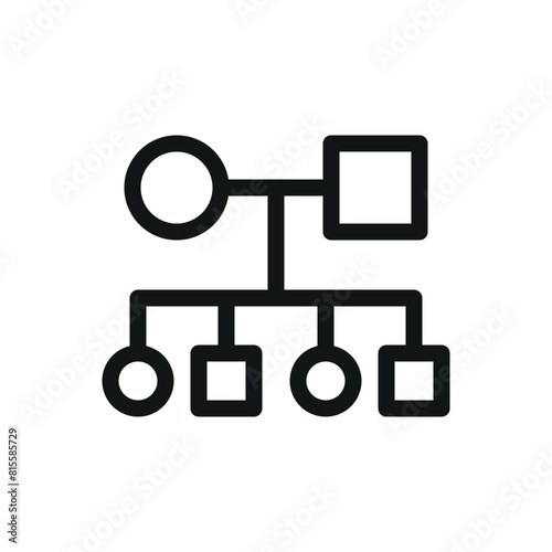 Inheritance hierarchy isolated icon, family vector symbol with editable stroke
