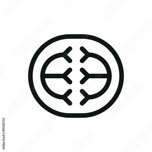 Anaphase isolated icon, free mitosis vector symbol with editable stroke