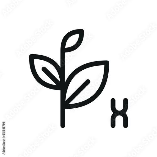 Gmo plant isolated icon, genetically modified plants vector symbol with editable stroke