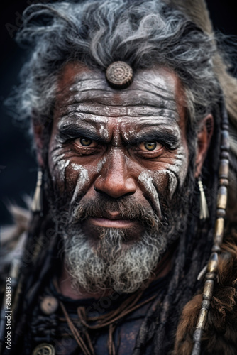 Ancient african tribal warrior. Ai Generative