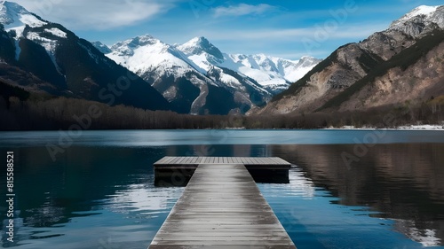 lake and mountains