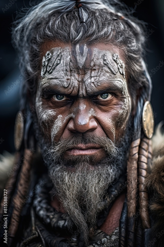 Ancient african tribal warrior. Ai Generative