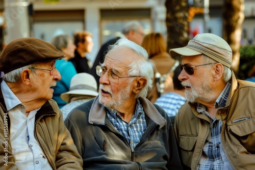 Old men in the streets of Prague, Czech Republic