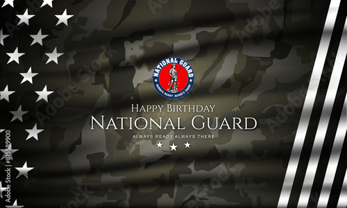 United States National Guard Birthday December 13 Background Vector Illustration photo