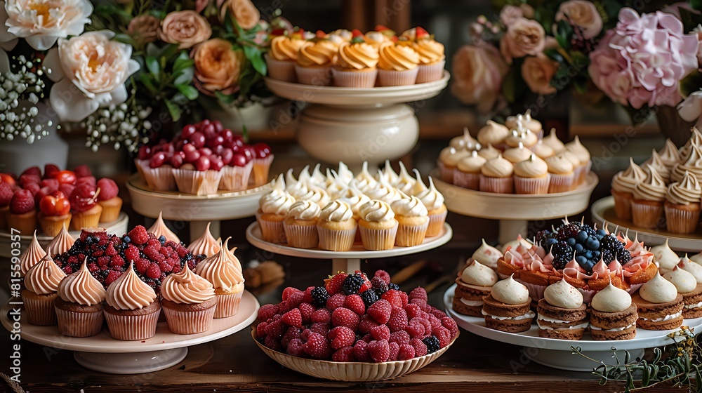 A table overflowing with delectable treats, from decadent cupcakes to intricately decorated cookies, invites guests to indulge in the sweet delights of the birthday celebration. 