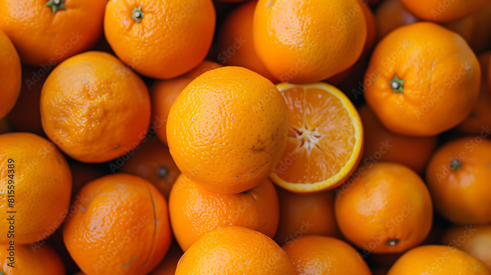 The freshness of the orange, The beauty and freshness of the bright color The freshness of the orange, The beauty and freshness of the bright color