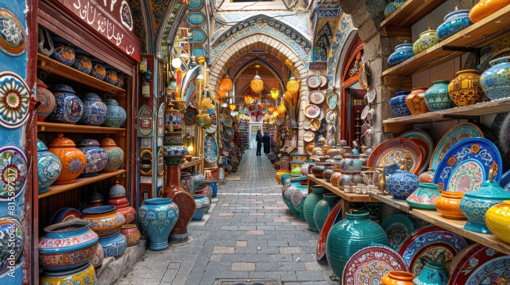 The Grand Bazaar is one of the oldest and largest covered markets in the world, located in Tehran, Iran. The Grand Bazaar is one of the oldest and largest covered markets in the world, located in Tehran, Iran.
