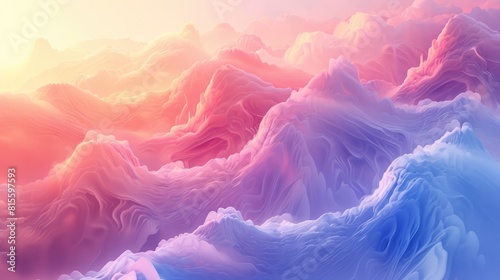 The image is a depiction of a turbulent sea in a vibrant color palette photo