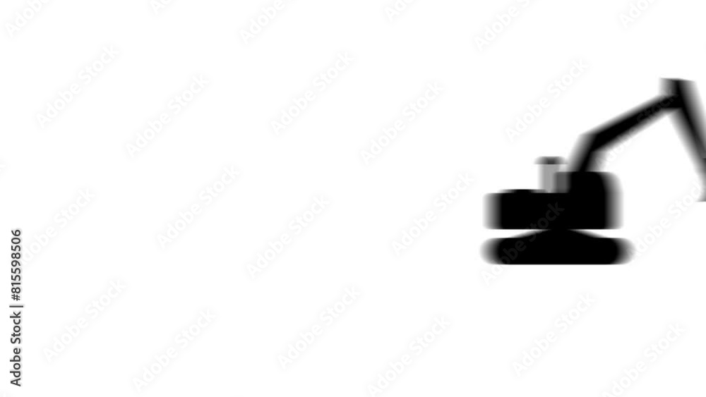 Animation set, excavator symbol. Animations: transparency, zooms, transition top to down, transition left to right, slide up to down, slide left to right Animation set, excavator symbol. Animations: transparency, zooms, transition top to down, transition left to right, slide up to down, slide left to right