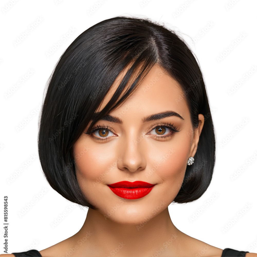 Classic Beauty A timeless beauty with dark hair in a classic bob wearing a little Classic Beauty A timeless beauty with dark hair in a classic bob wearing a little