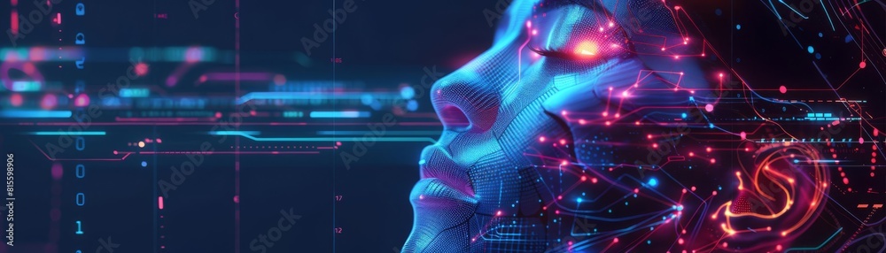 A patient undergoing a scan with AI diagnostic tools, data encrypted on blockchain, vibrant, digital art A patient undergoing a scan with AI diagnostic tools, data encrypted on blockchain, vibrant, digital art