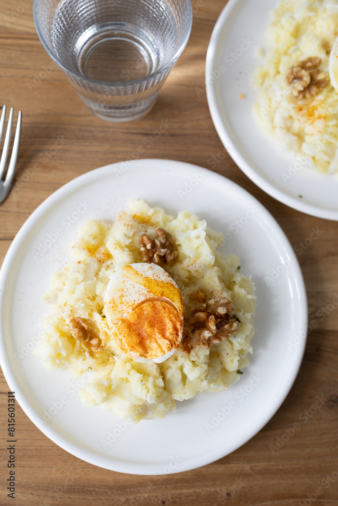 The Atascaburras o brandada is a dish typical of Spanish cuisine made with cod, potatoes, garlic, and eggs The Atascaburras o brandada is a dish typical of Spanish cuisine made with cod, potatoes, garlic, and eggs