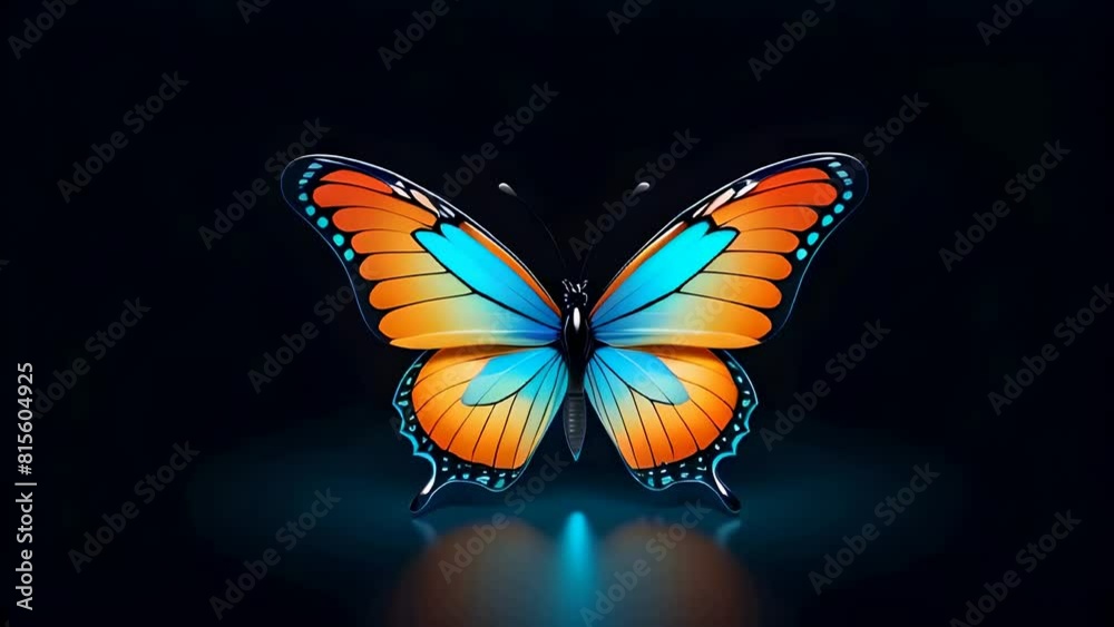butterfly on black background