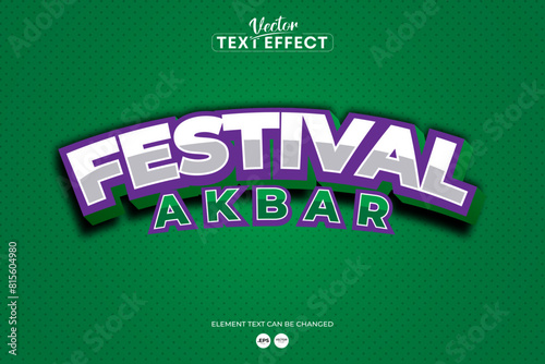 TEXT EFFECT FESTIVAL AKBAR