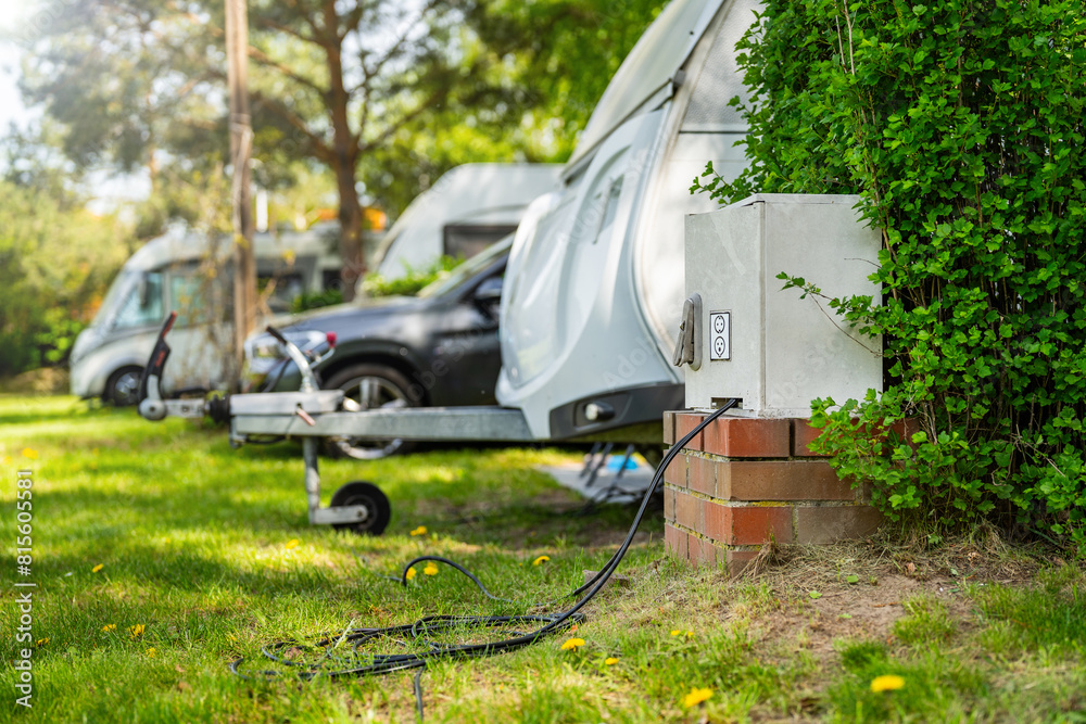 electricity box - camping sites - electricity consumption fee
