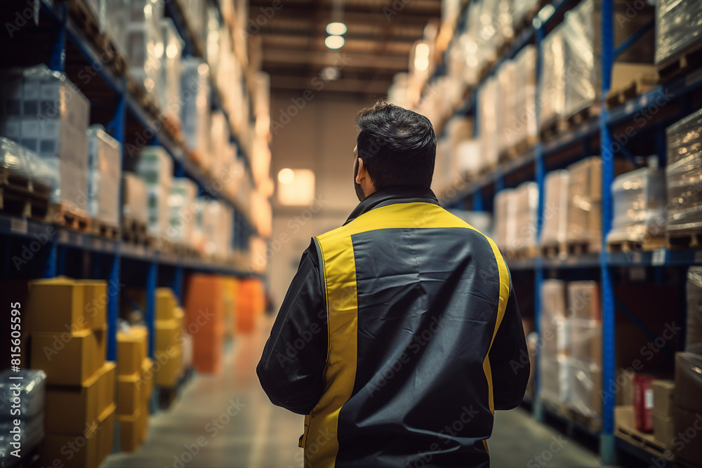 Friendly experienced supermarket store department worker professional at workplace Generative AI illustration Friendly experienced supermarket store department worker professional at workplace Generative AI illustration