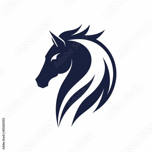 horse's head logo design vector art silhouette illustration