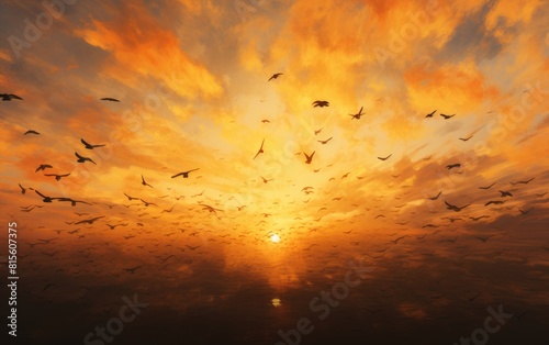 The Abstract Patterns of a Sky Filled with Migrating Birds