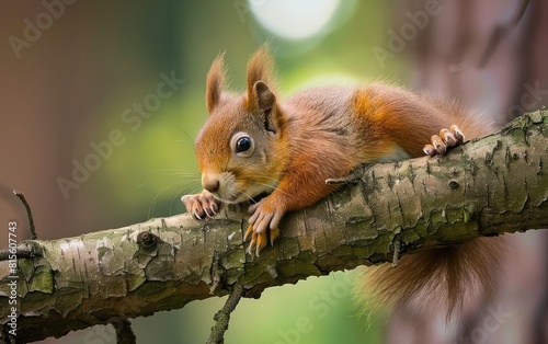 The Quiet Charm of a Red Squirrel Resting © Tayyab Imtiaz