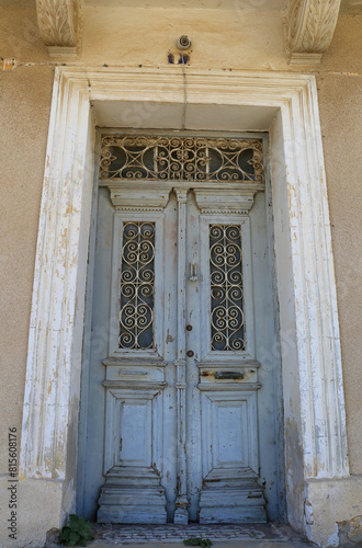 Blue Door of The Abandoned Cypriot House in Famagusta, Northern Cyprus