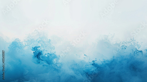 Soft gradients of blue and white  blending together seamlessly  creating a calm and serene abstract background on a white surface.