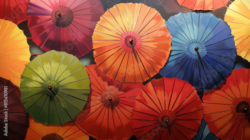 Photo of red and yellow umbrella