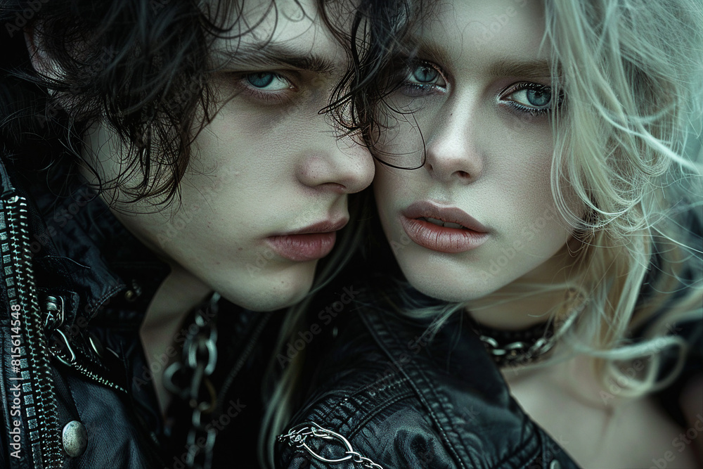 Generated with AI picture of two fantasy people looking to each other Generated with AI picture of two fantasy people looking to each other